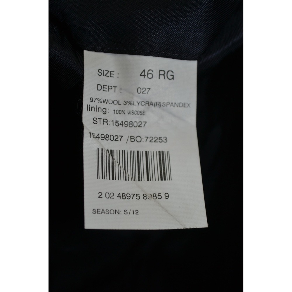 Brooks Brothers 346 Suit Jacket Mens 46R Blue Wool Stretch Sport Coat Blazer - Picture 11 of 16